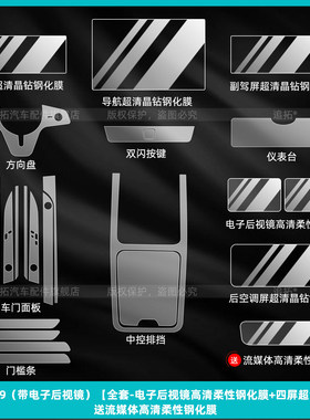 适用25款华为享界S9内饰保护中控贴膜后排扶手平板空调屏幕钢化膜