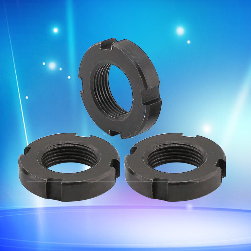 GB812四槽锁紧螺母止退国标圆螺母圆螺帽带槽螺母M76-M200