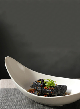 农家乐土菜馆特色个性餐具异形不规格陶瓷凉菜盘炒菜盘中式深盘子