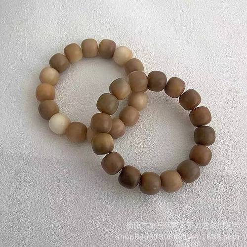 绕指柔皮女款菩提磨砂珠花学生奶版男 干咖桶