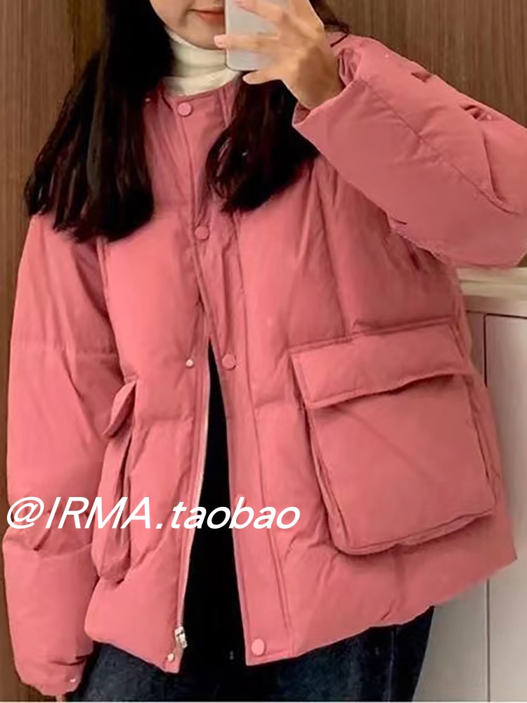 反季新款甜系短款羽绒服女2025年韩版大口袋宽松显瘦高级感外套