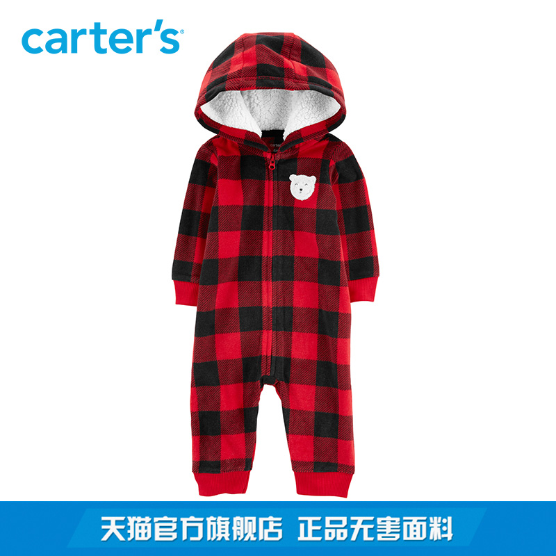 CartersÇïװпî¸ñ×ÓÒ¡Á£ÈÞÁ¬ÌåÒÂÄᦱ¦¹þÒÂÓ¤¶ùÅÀ·þͯװ118I729