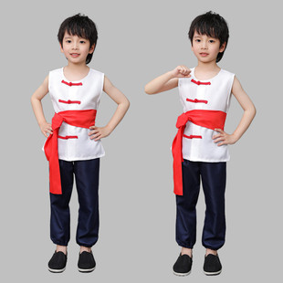 儿童放羊娃演出服课本剧王二小服装放牛娃阿宝表演服农民舞蹈服装
