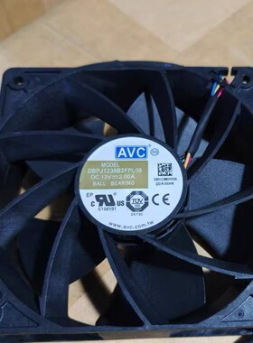 DBPJ1238B2FP008 DC12V 2.00A AVC 12038 12cm 机箱暴力散热风扇