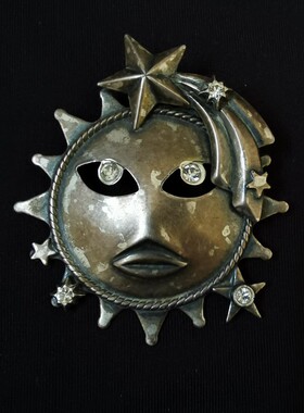 【英国发货】Vintage Askew London 银色太阳胸针