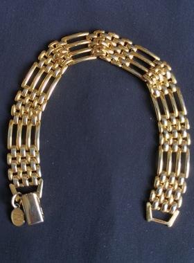 Vintage Napier 金色专利标手链