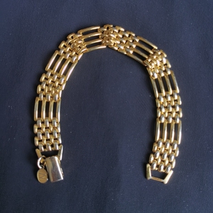 Vintage Napier 金色专利标手链