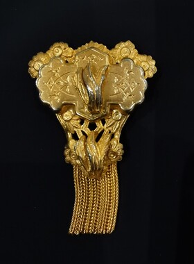 【英国发货】Vintage Stanley Hagler 金色流苏胸针