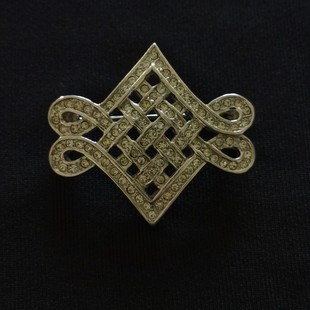 A&S银色绳结胸针 Vintage
