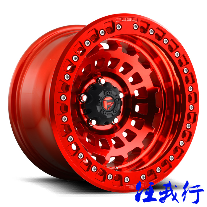 FUEL17寸D100 D101坦克300牧马人普拉多猛禽途乐网红防脱圈轮毂