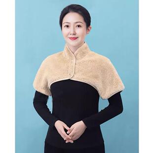 睡觉肩颈保暖长袖 坎肩女珊瑚绒喂奶披肩玩手机护肩200斤短外套女