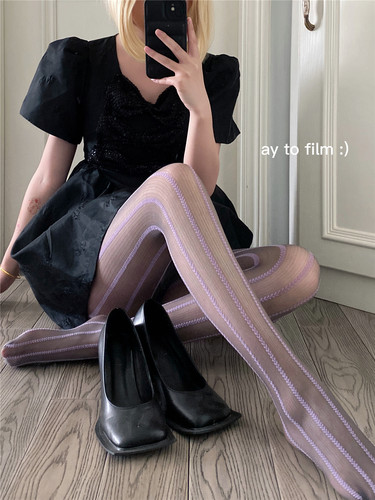 AYTofilms辣妹薄黑丝y2k彩色丝袜