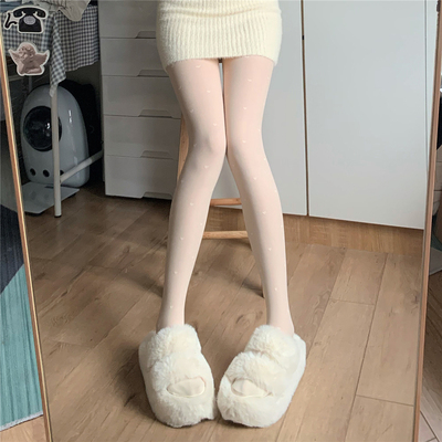 小爱心白丝双层可替换丝袜连裤袜