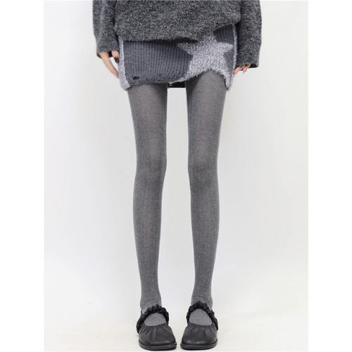 百搭宽条连袜薄款半透打底袜