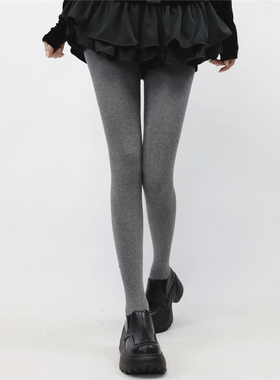 AYTofilms灰色秋冬加绒保暖打底袜显瘦棉平纹纯色简约百搭连裤袜