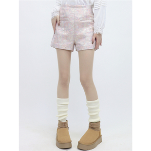 雪地靴袜套米白色JK小腿套秋冬保暖踩脚针织堆堆袜套 films