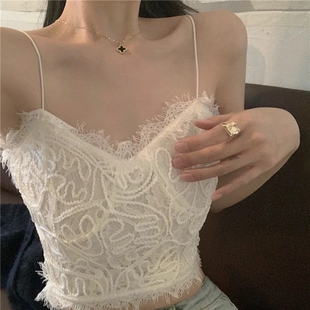 AY To films 甜妹性感蕾丝花边春夏内搭小吊带背心无钢圈美背内衣