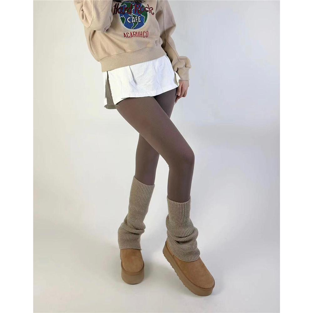 保暖叠穿女针织微喇叭堆堆袜套