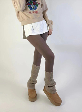 AY To films 雪地靴堆堆袜套秋冬慵懒微喇叭针织保暖绵羊绒小腿套