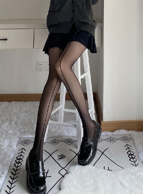 AY To films 直线黑丝性感辣妹丝袜显瘦虾线黑色防勾丝美腿袜