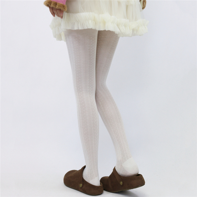 AYTofilms纯欲蕾丝波点白色丝袜