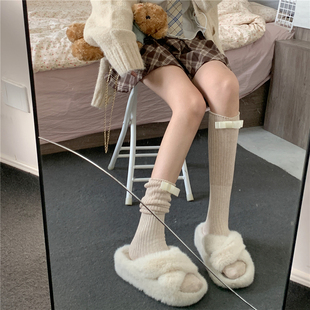 芭蕾风小腿袜纯欲甜妹少女精致一字蝴蝶结松垮堆堆袜 films