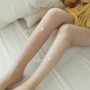 袜 films光腿神器秋冬自然透肉裸感加厚加绒双层肉色打底裤