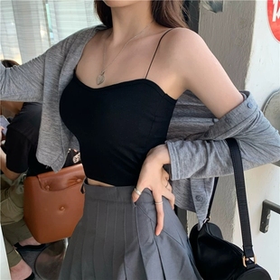 美背背心抹胸带胸垫可拆外搭内搭裹胸小吊带 films