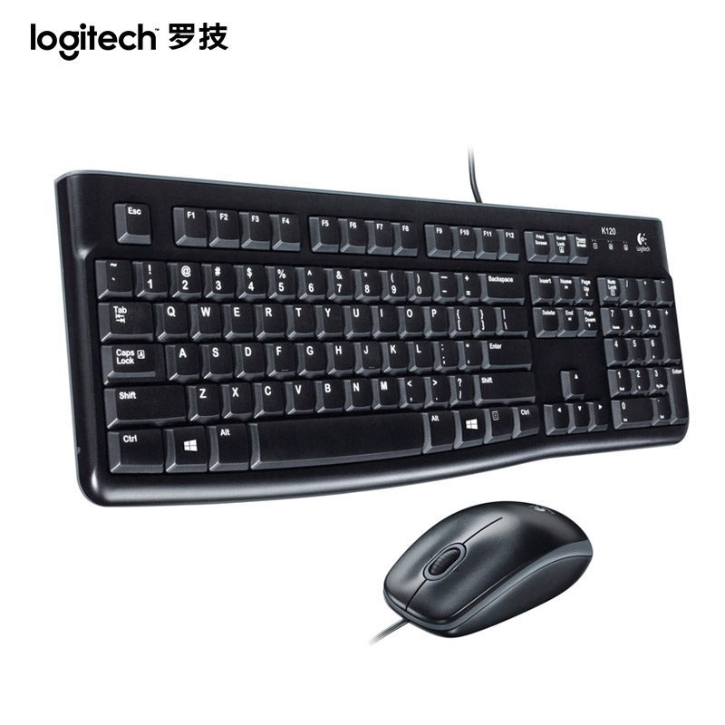 羅技MK120 MK200有線鍵鼠套裝USB接口 鍵盤鼠標套件筆記本臺式