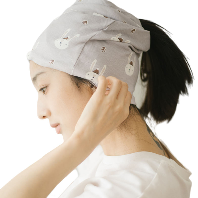出院月子帽产后春秋款女产妇帽纯棉春夏季薄款显脸小时尚月子头巾