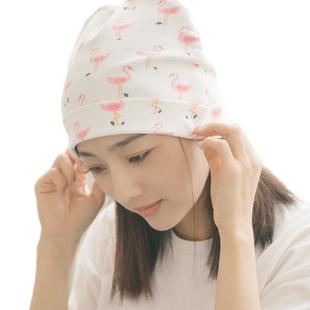 月子帽春秋款透气纯棉产妇产后月子头巾发带夏季可爱甜美做月子用