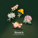 森系可爱胸花胸针高档女百合山茶花小众设计感简约百搭衣服配饰潮