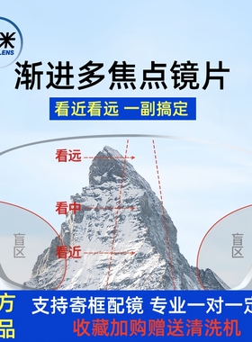 韩国凯米内渐进镜片1.67多焦点1.74远近专业配镜U6防蓝光近视老花