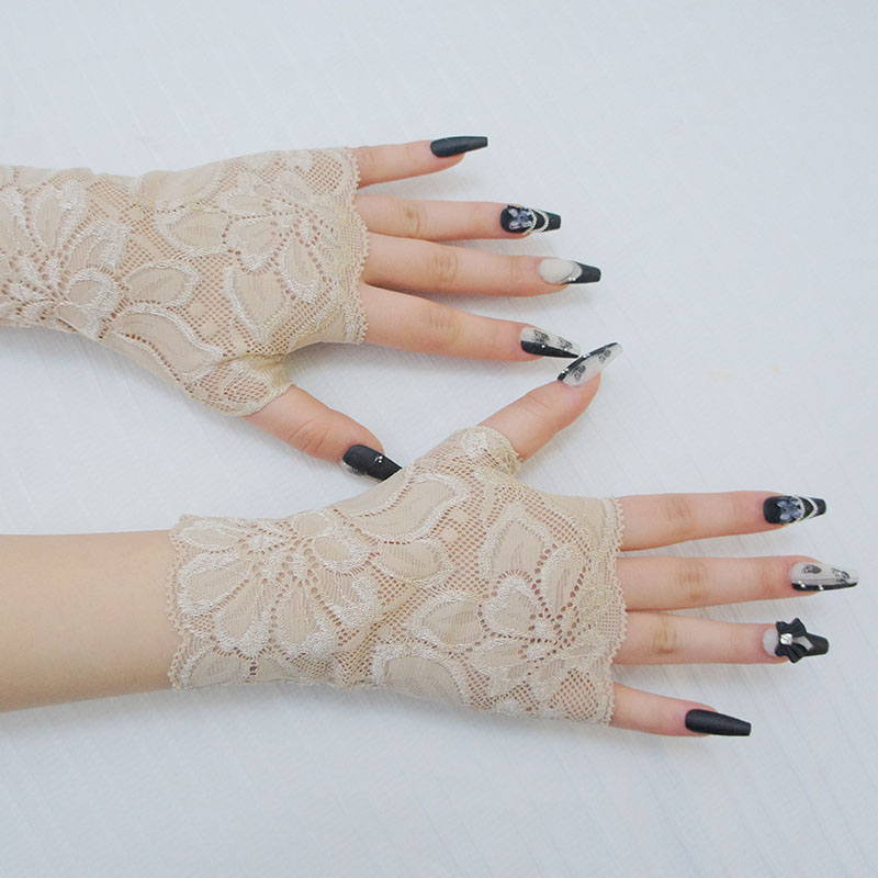 遮疤痕夏季可爱虎口手套蕾丝短长