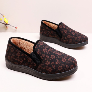 老太太棉鞋冬季款加绒加厚防滑奶奶鞋老北京布鞋妈妈保暖女鞋33码