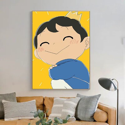 国王排名动漫diy数字油画波吉王子卡克动画手工填色画卧室装饰画