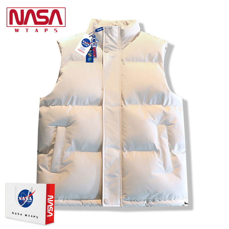 NASA ABOUT旗舰店男士棉马甲秋冬季新款宽松外穿无袖保暖背心马夹