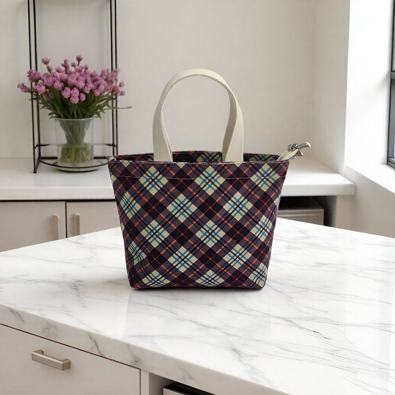 帆布包韩版简约格子迷你手提袋休闲上班手拎包外出托特包轻便布袋,箱包皮具/热销女包/男包,时尚帆布包,淘宝优惠券,粉丝福利购,淘宝优惠卷