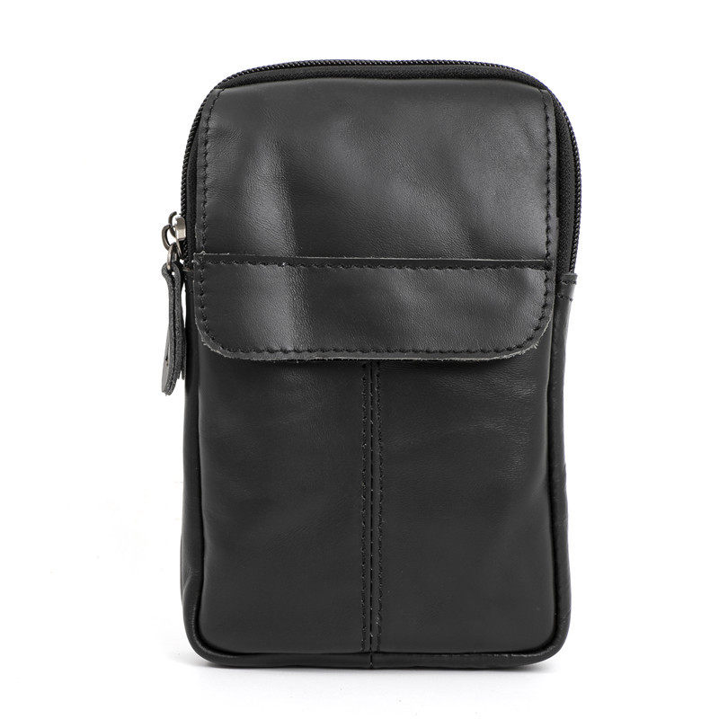 特价油蜡皮男士腰包 复古大容量手机挂包 户外小号斜挎背包