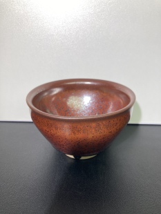 建窑建盏原矿原釉老气韵味深邃铁锈花铁锈飞鸟建盏主人茶盏茶杯