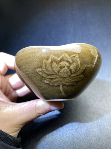 建窑建盏原矿原釉双面釉玉子油滴雕刻莲花千里马主人茶盏茶杯