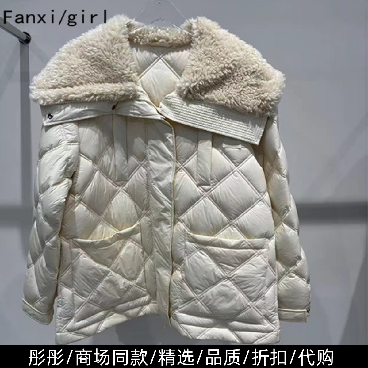 商场同款翻领长袖羽绒服外套