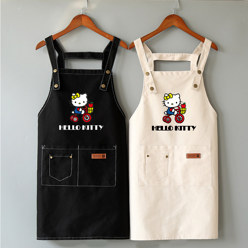 新款帆布kitty猫围工作服