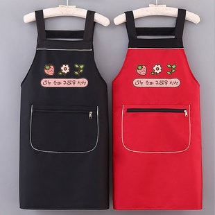围裙定制logo广告印字工作服订做超市家用厨房防水防油餐饮店专用