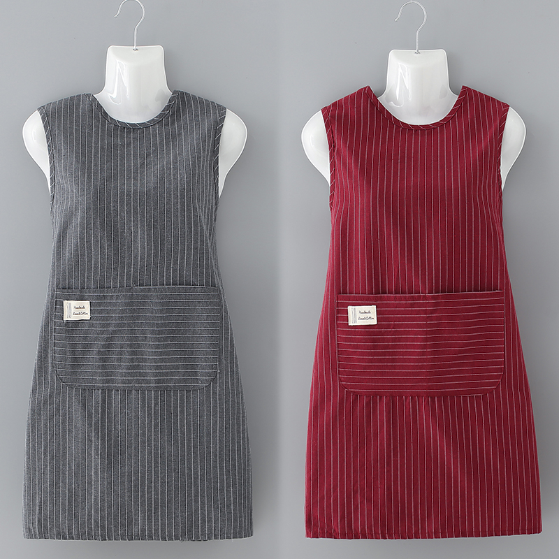 围裙坎肩家用厨房纯棉女2023新款网红餐饮专用工作服时尚定制LOGO
