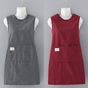 围裙坎肩家用厨房纯棉女2023新款网红餐饮专用工作服时尚定制LOGO