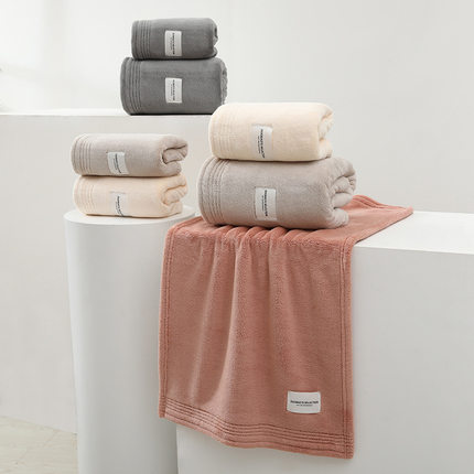 珊瑚绒套巾a类7a毛巾加大浴巾加厚速干吸水不掉毛礼品伴手礼