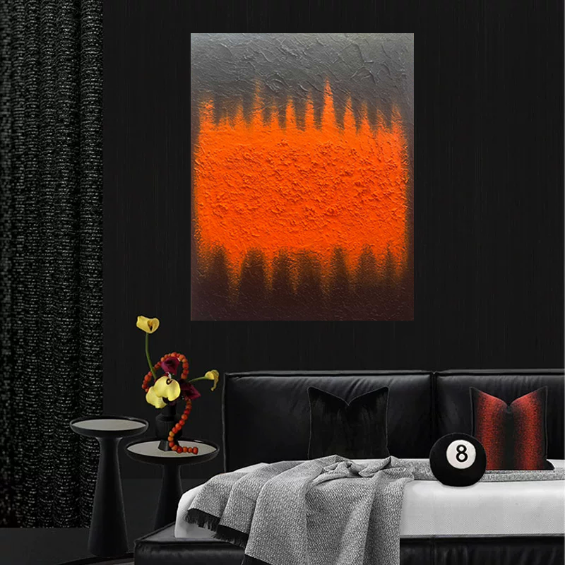 XD手绘油画《信仰之光》橙色客厅背景抽象沙发画餐厅装饰画玄关画,家居饰品,现代装饰画,淘宝优惠券,粉丝福利购,淘宝优惠卷