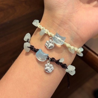 小猫咪手链手工编织小众新款