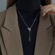 爆款 轻奢长款 秋冬几何毛衣链小众设计高级项链新款 颈链百搭绝美